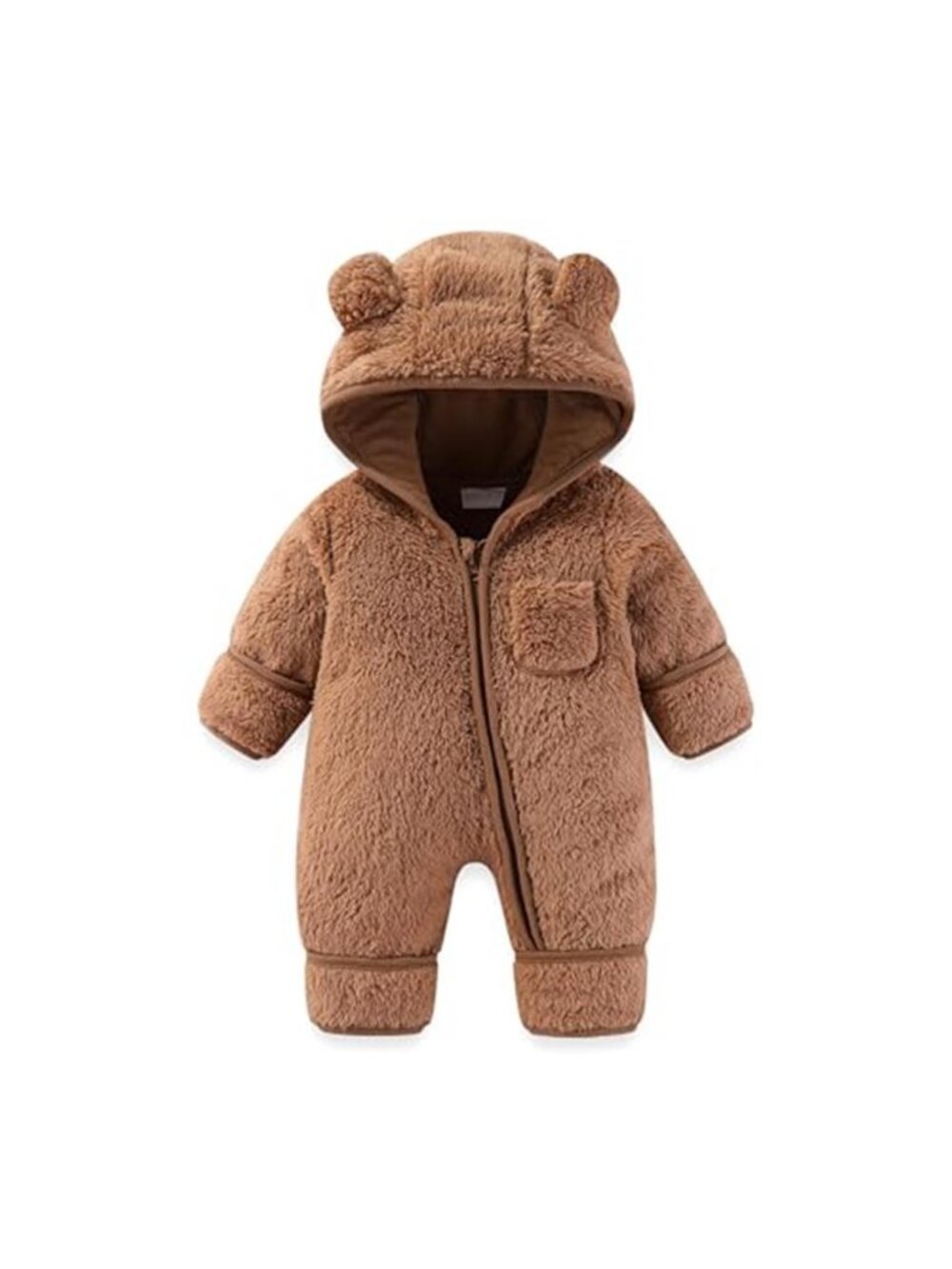 AiWMGL Newborn Baby Bear Outfit With Fold-Over Mittens and Footies Girls Boys